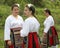 People dressed with traditional Bulgarian authentic folklore clothes