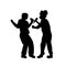 People drunk pouring. Drunk party. two men drinking silhouettes icon, sign, illustration alcohol