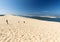 People on the Dune of Pilat, the tallest sand dune in Europe. La Teste-de-Buch, Arcachon Bay, Aquitaine, France