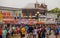 People eating at the Iowa State Fair