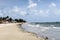 people enjoy the beach at Ponta Preta in the island of Capo verde in Brazil