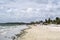 people enjoy the beach at Ponta Preta in the island of Capo verde in Brazil