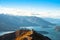 People enjoy with a beautiful landscape of the mountains and Lake Wanaka. Roys Peak Track, South Island, New Zealand. I