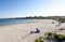 People enjoy the beginning of summer season on Olberg beach