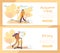 People enjoy cozy autumn vibes header banner set