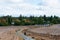 People enjoy paved Stanford Dish loop trail on a cloudy day