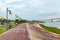 people enjoy sitting at Mississippi promenade in Baton Rouge in the afternoon