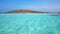 People enjoy a sunny day at Nissi Beach, Cyprus