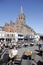 People enjoy the sunshine in the old city of amersfoort