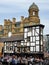 People enjoy themselves seated outsideat a pub in Manchster city centre on a beautuful spring afternoon