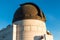 People Enjoy View From Griffith Observatory Near Dome of Zeiss Telescope