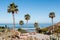 People Enjoy View of Ocean at Fletcher Cove Beach Park in Solana Beach