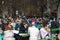 People enjoy a wonderful sunny winter day with a cool fresh Bavarian beer in a beer garden.