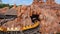 People enjoying amazing Big Thunder Mountain Railroad on cloudy sky background in Magic Kingdom at Walt Disney World  4