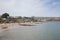 People enjoying the beach in Swanage, Dorset in the UK