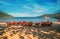 People enjoying the beautiful beach and sea in Koh Rong Samloem