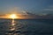 People Enjoying a Caribbean Sunset on a Little Boat, Split, Caye Caulker, Belize