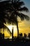People Enjoying a Caribbean Sunset, Split, Caye Caulker, Belize
