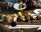 People enjoying a cheese platter food photography recipe idea