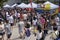 People enjoying the food the Nikkei Matsuri Japanese festival, Burnaby, BC