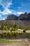 People enjoying the lakes around the Brooks Lake Campground in summer in the Shoshone National