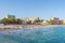 People enjoying a sunny day in Magaluf, Mallorca