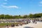 People enjoying sunshine in the Luxembourg garden on Sunday - Pa