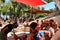 People enjoying at the terrace of a tearoom in Rojales