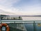 People enjoying the view of the San Juan Islands from the rear of an Anacortes Ferry