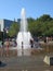 People enjoying water fall