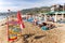 People enjoys a sunny day on Antalya beach