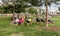 People exercising in El Parque del Amor, Lovers Park, Miraflores, Lima, Peru