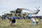 People at the exhibition, consider The Russian transport helicopter MI-26