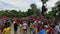 People experiencing the water splash Songkran festive.