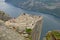 People on the famous Pulpit rock, Norway