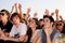 People (fans) watch a concert of their favorite band at FIB (Festival Internacional de Benicassim) 2013 Festival