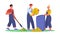 People with farm work vector concept