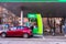 People filling their car tanks at MOL petrol gasoline station in Bucharest, Romania, 2020