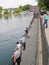 People Fishing for Salmon in the Oswego River