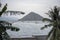 People fishing in the Taal volcano`s lake in Batangas, the Philippines