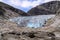 People on a fjord glacier