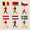 People with flags: Belgium, Belarus, Czech Republic, Austria, Ne
