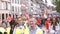 People with flags at political march in France thousands on street