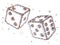 People in the form of dice