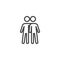 People friendship and relationship line icon