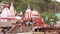 People on the Ganga river embankment, Har Ki Pauri. Har Ki Pauri is a famous ghat on the banks of the Ganges in Haridwar.