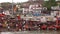 People on the Ganga river embankment, Har Ki Pauri. Har Ki Pauri is a famous ghat on the banks of the Ganges in Haridwar.