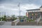 People gather in a skatepark for skateboarding. This is a very popular place for skateboarders to meet and practice the