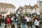 People gathering at the March for Jesus the annual interdenominational event in which Christians march