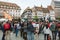 People gathering at the March for Jesus the annual interdenominational event in which Christians march